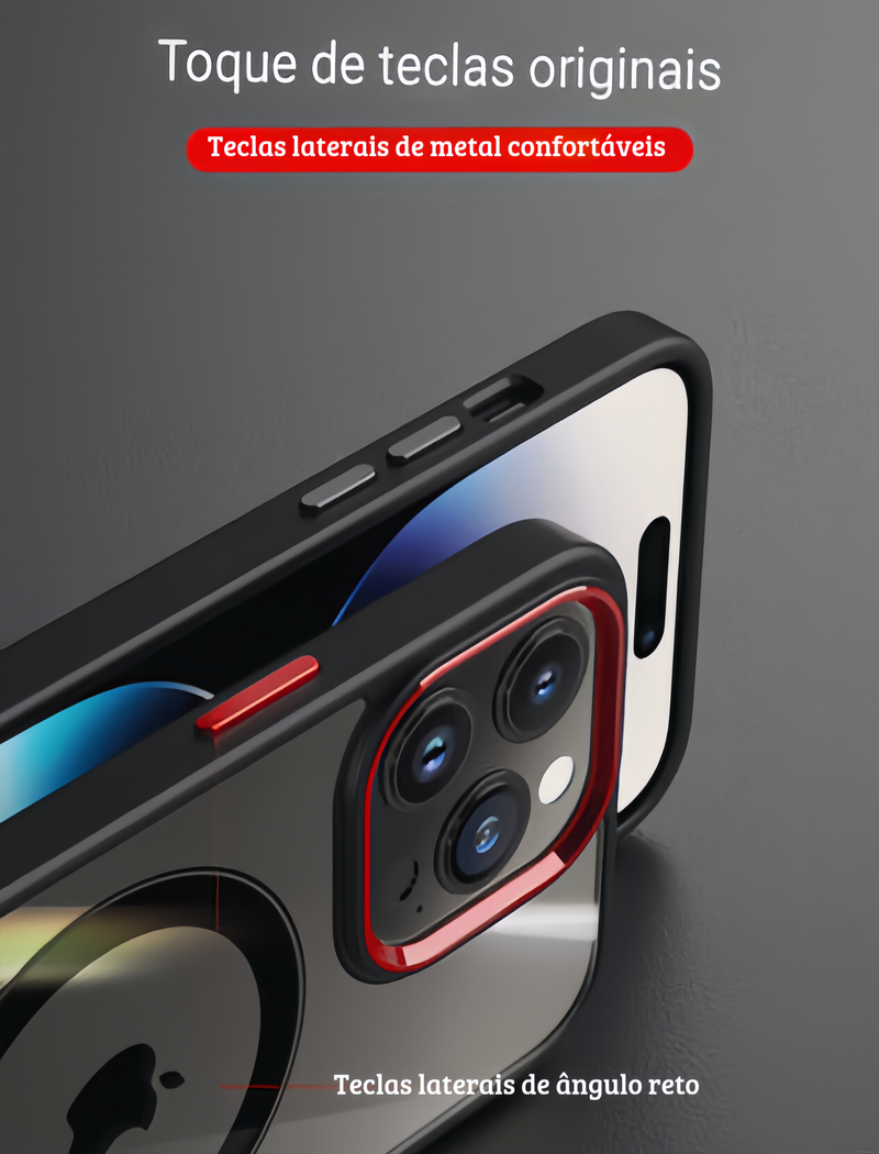 Case Luxury HD para iPhone 11 12 13 14 Magnética Magsafe