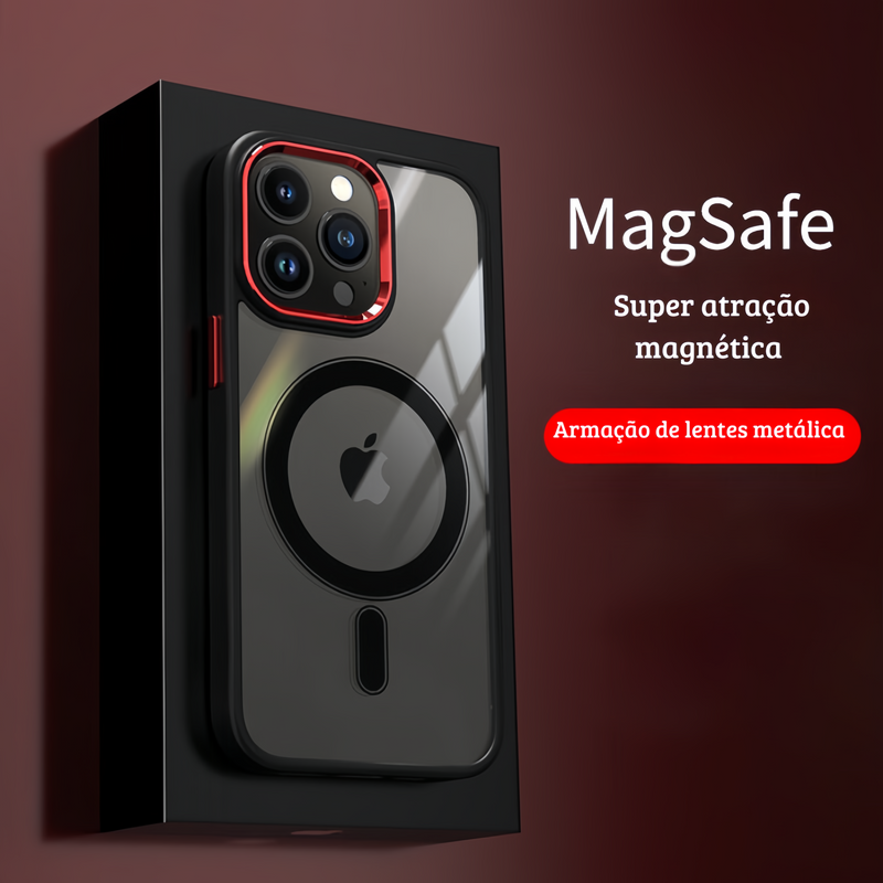 Case Luxury HD para iPhone 11 12 13 14 Magnética Magsafe