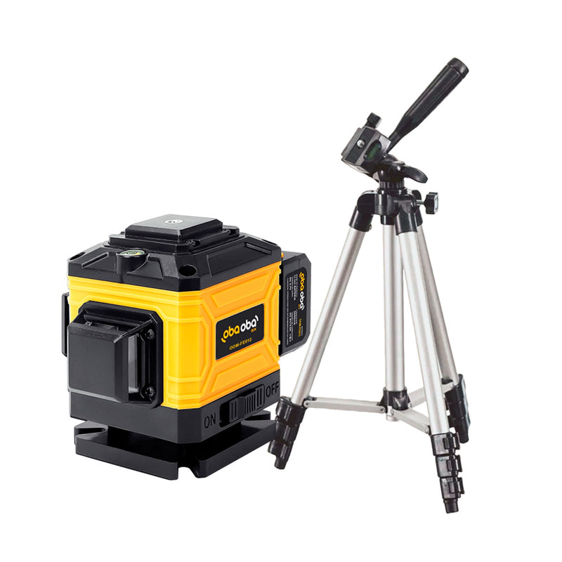 Nível Laser 12 Linhas Luz Verde 3D Recarregável Autonivelante