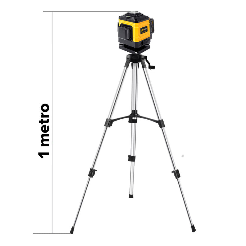Nível Laser 12 Linhas Luz Verde 3D Recarregável Autonivelante