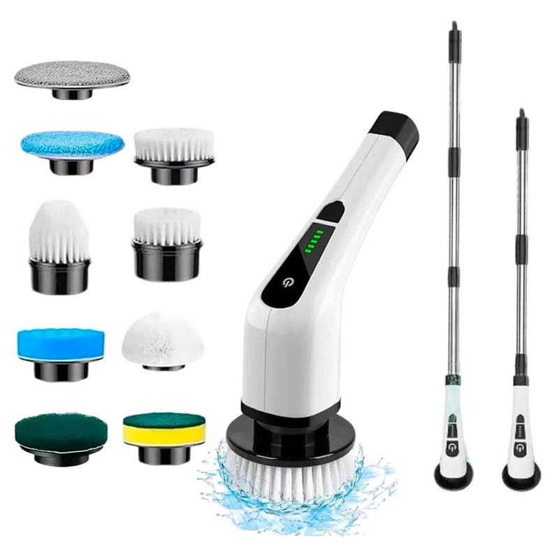 Escova de Limpeza Elétrica 9 em 1 com Acessórios para Todas as Superfícies