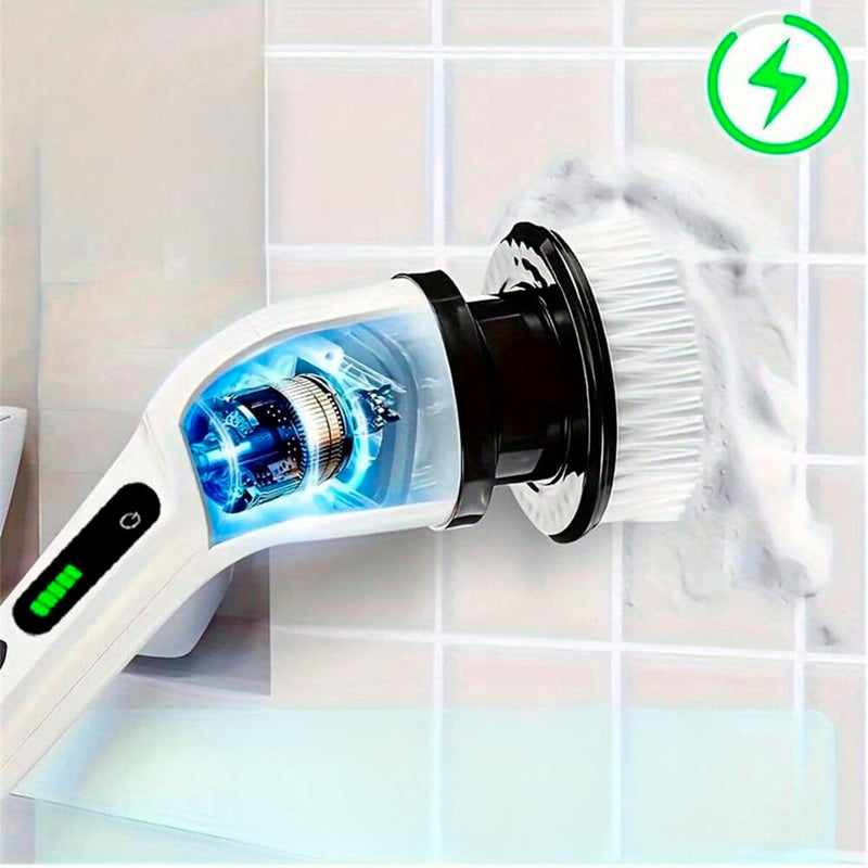 Escova de Limpeza Elétrica 9 em 1 com Acessórios para Todas as Superfícies