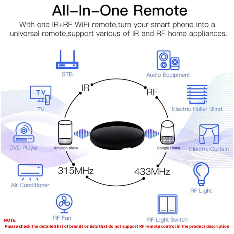 Controle Remote WiFi Smart IR FR Alexa,Google Home