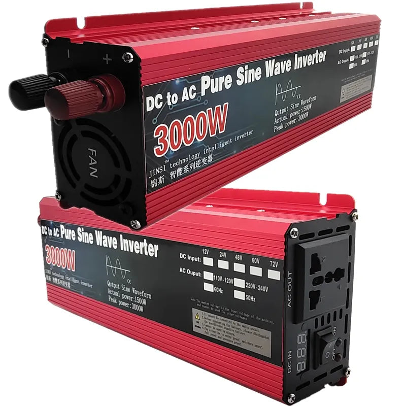 Inversor DC 12v/24v para AC110V/220V 1000W 1600W 2000W 3000W