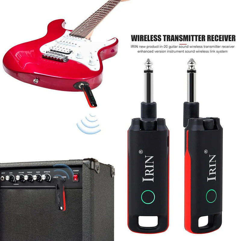 IRIN Wireless Guitar System Built-in Rechargeable 99 Channels Wireless Guitar Transmitter Receiver for Electric Guitar Bass