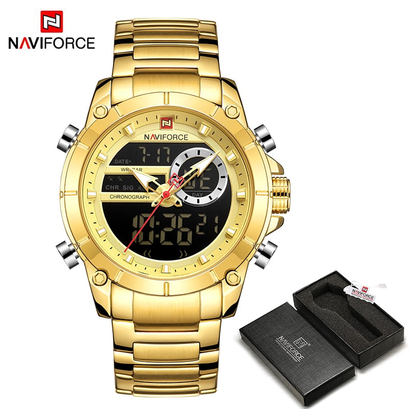 Relógio Esportivo Masculino Original NAVIFORCE -Militar Luxo