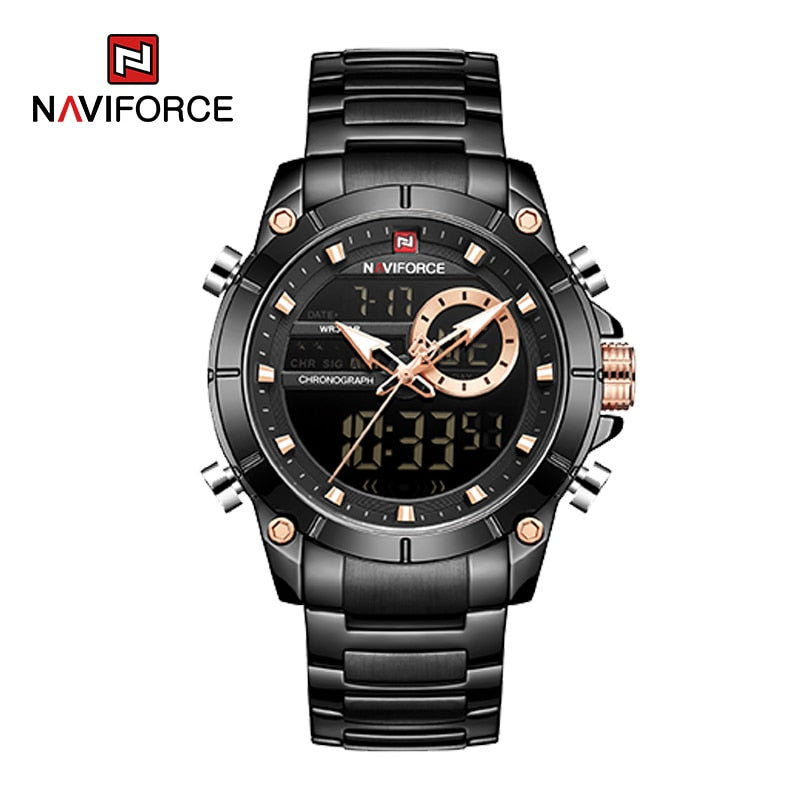 Relógio Esportivo Masculino Original NAVIFORCE -Militar Luxo