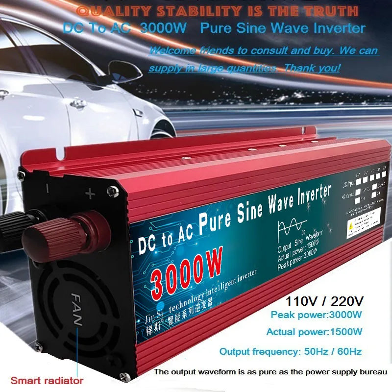 Inversor DC 12v/24v para AC110V/220V 1000W 1600W 2000W 3000W