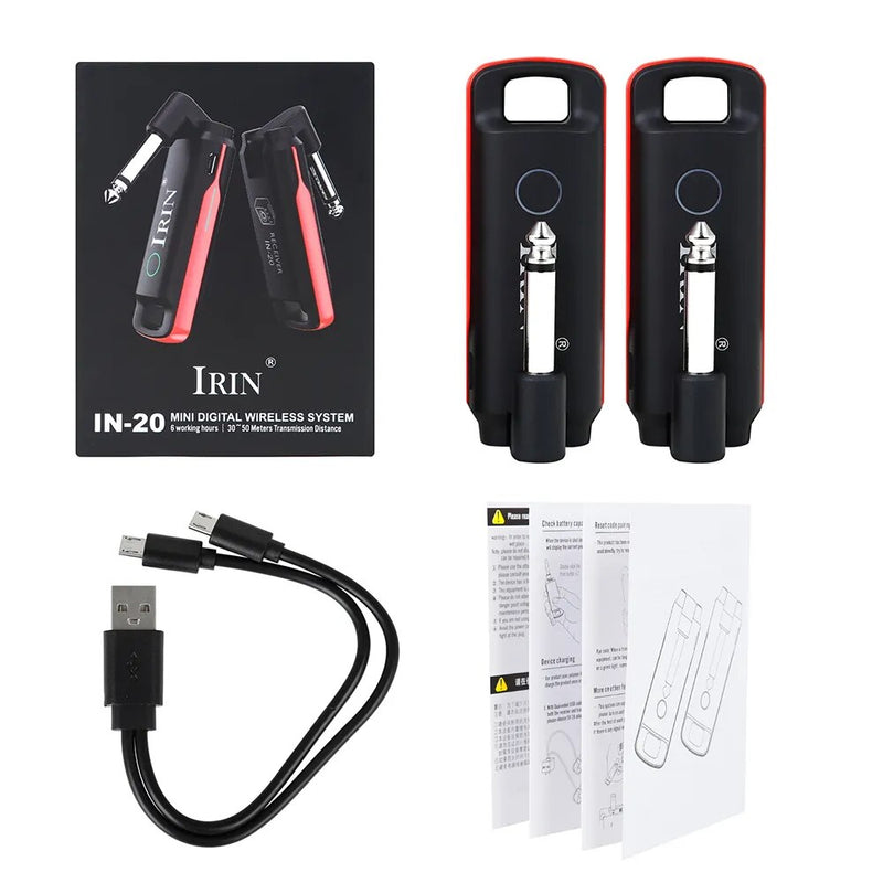 IRIN Wireless Guitar System Built-in Rechargeable 99 Channels Wireless Guitar Transmitter Receiver for Electric Guitar Bass