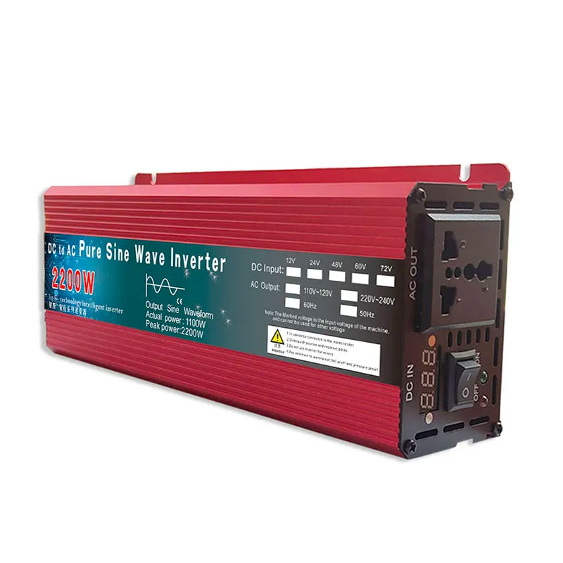 Inversor DC 12v/24v para AC110V/220V 1000W 1600W 2000W 3000W