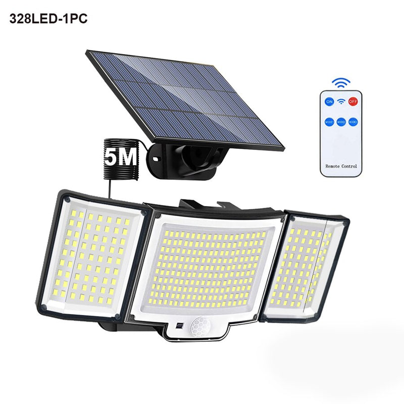 Refletor luz com placa solar