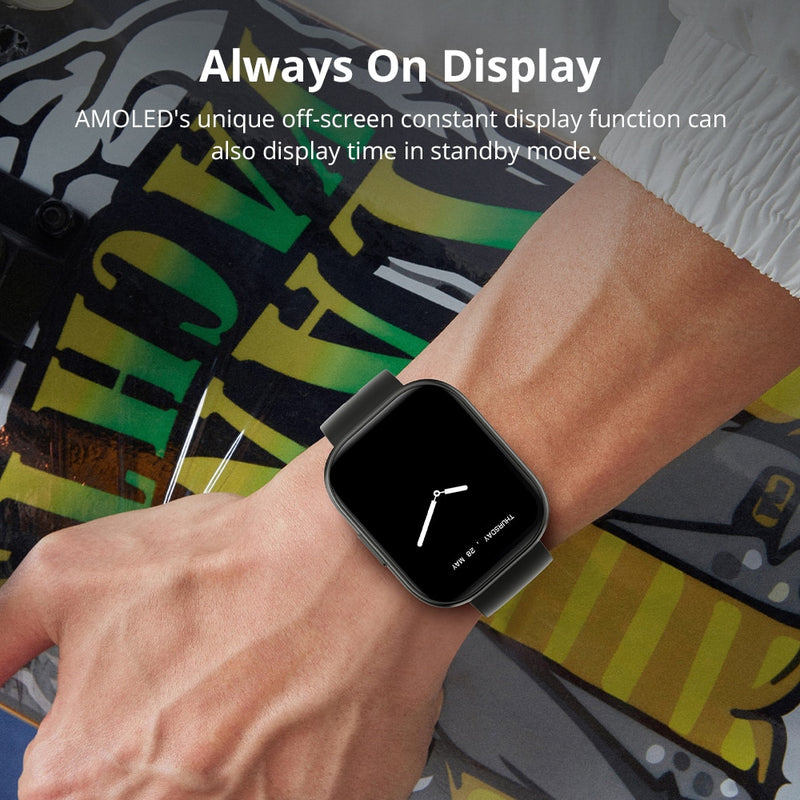 Relógio Smartwatch COLMI P68 tela 2.04'' AMOLED 100 Modos de esporte Bateria de 7 Dias