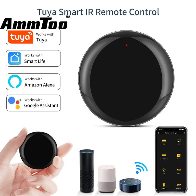 Tuya WiFi IR Remote Control Smart Universal Infrared Smart Home APP Voice Control for TV Via Smart Life APP Alexa Google Home
