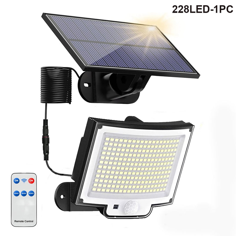 Refletor luz com placa solar