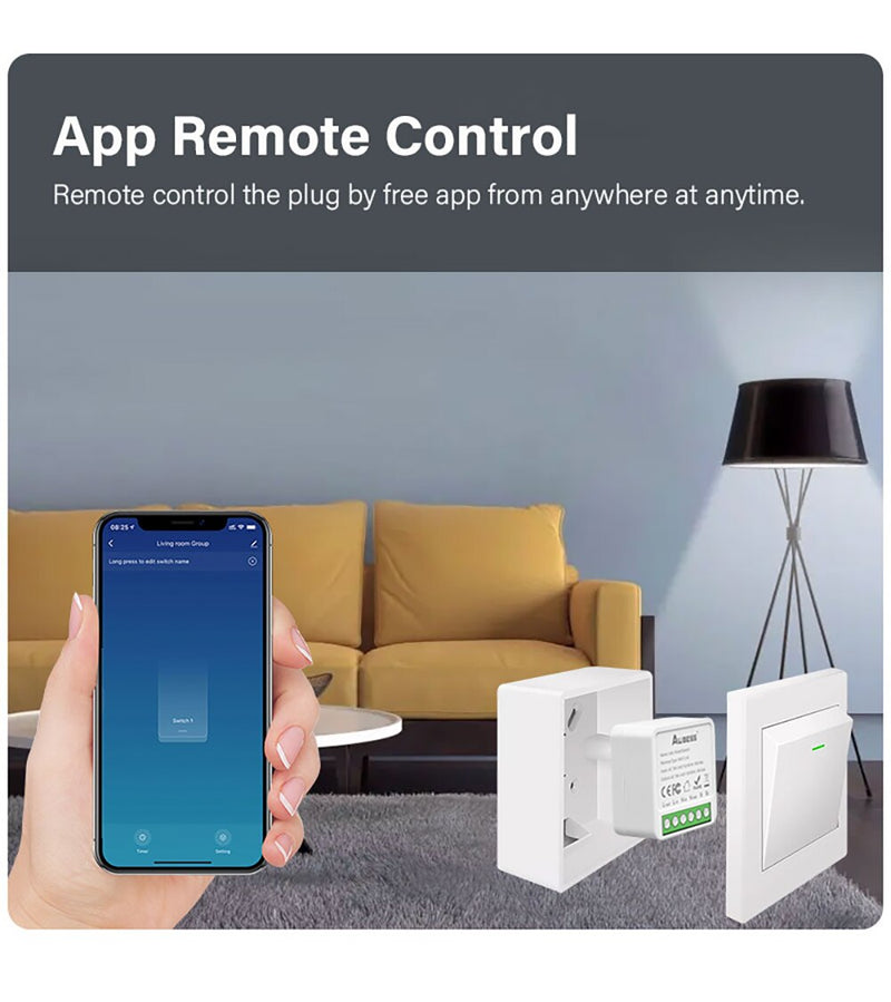 Tuya Smart WiFi Mini Switch 16A 2 via Mini Suporta Alexa Google Home