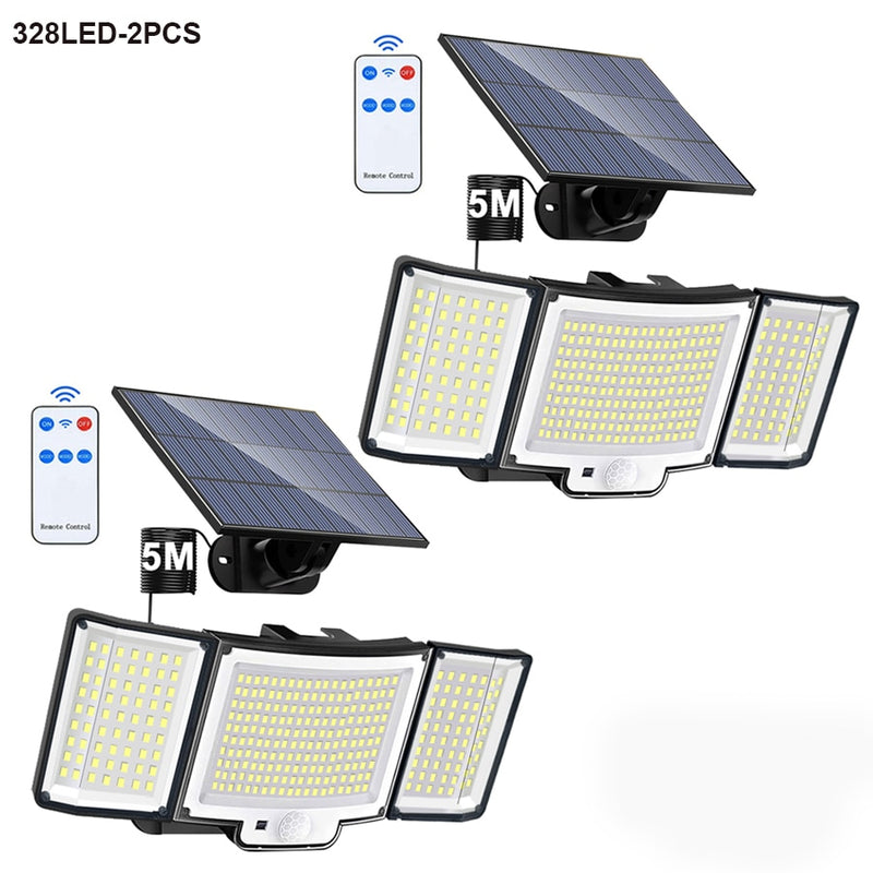 Refletor luz com placa solar