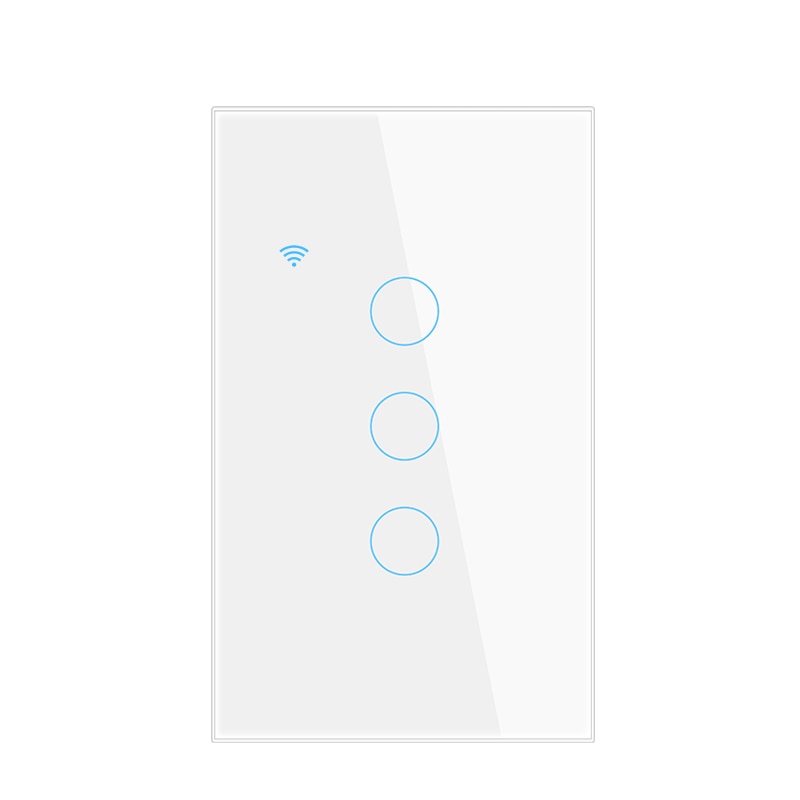 Interruptor Smart Branco tuya / Smart life   Alexa, Google Home com / sem fio neutro