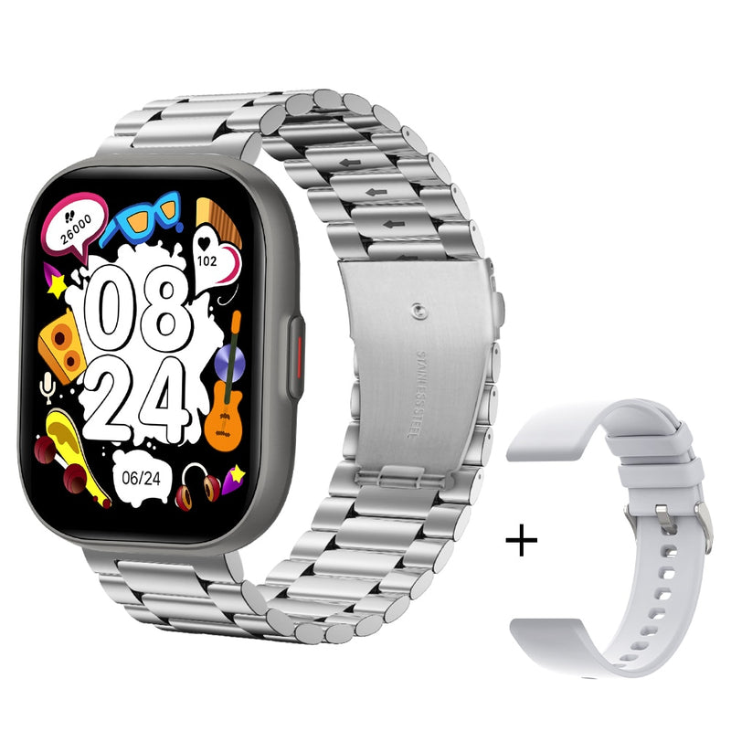 Relógio Smartwatch COLMI P68 tela 2.04'' AMOLED 100 Modos de esporte Bateria de 7 Dias