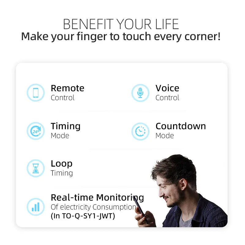 Dijuntor TUYA WIFI Smart  wireless