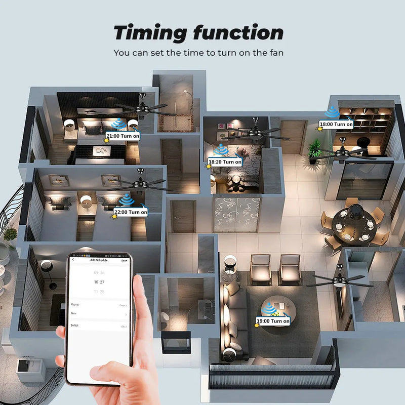 Interruptor smart de ventilador de teto  (Alexa/Google Home)