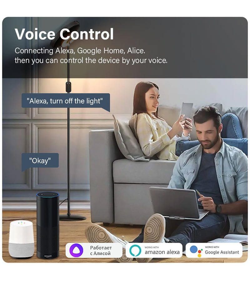 Tuya Smart WiFi Mini Switch 16A 2 via Mini Suporta Alexa Google Home