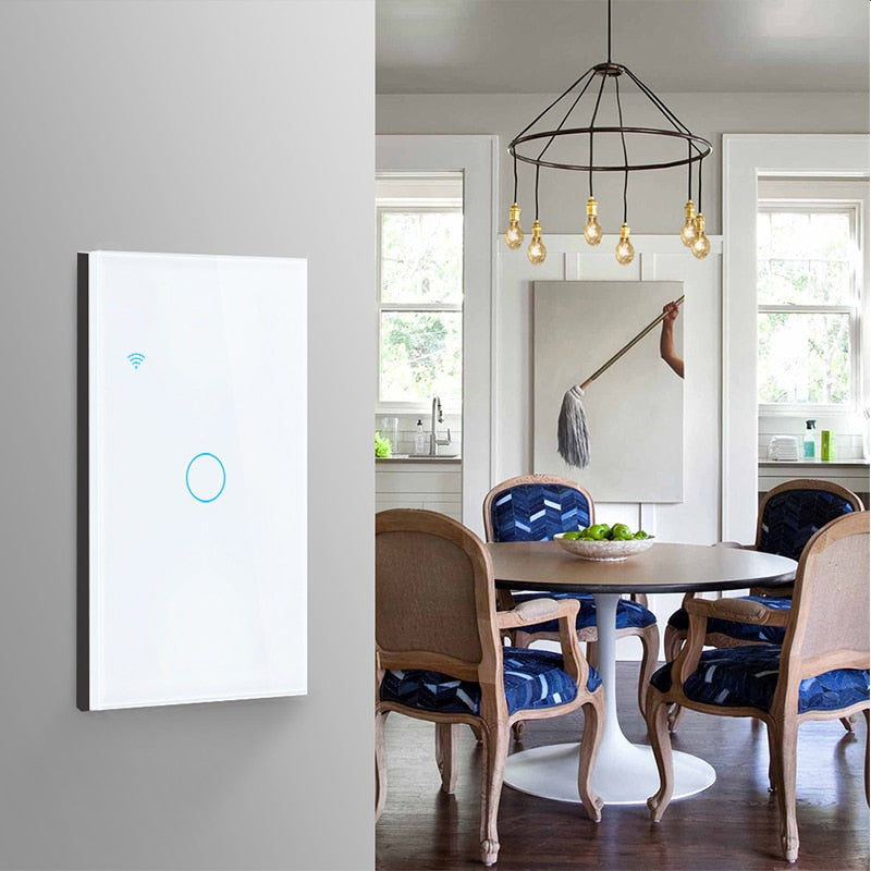 Interruptor Smart Branco tuya / Smart life   Alexa, Google Home com / sem fio neutro