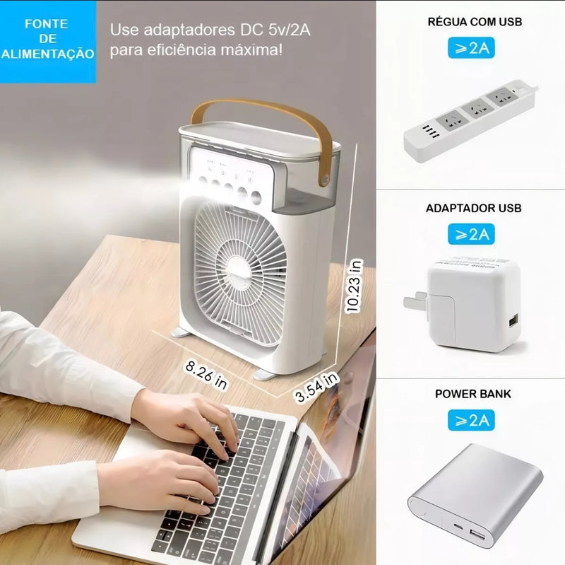 Ventilador Umidificar portátil