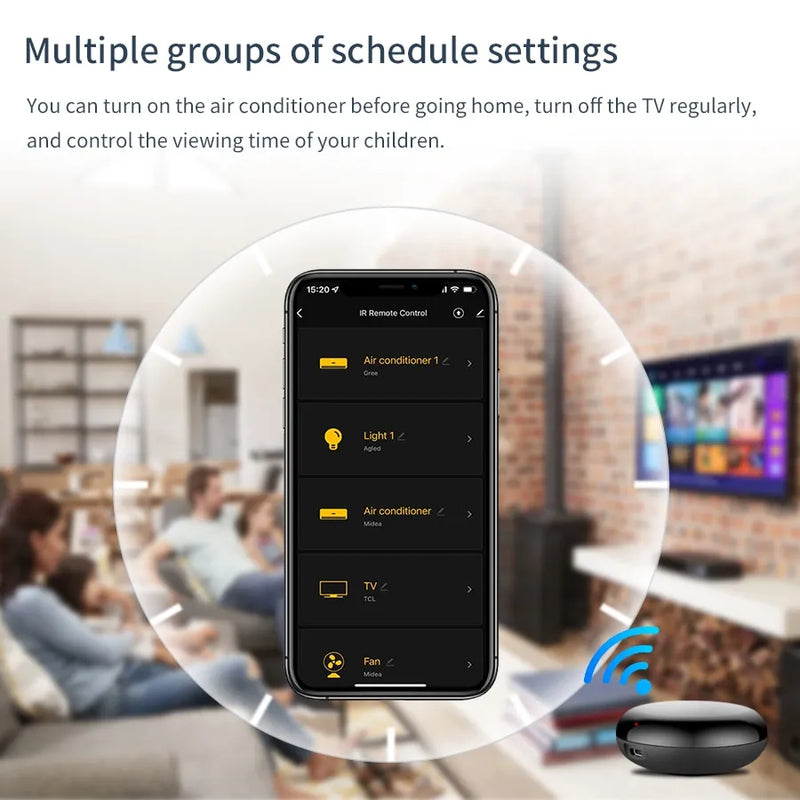 Tuya WiFi IR Remote Control Smart Universal Infrared Smart Home APP Voice Control for TV Via Smart Life APP Alexa Google Home