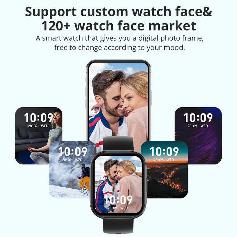 Relógio Smartwatch COLMI P68 tela 2.04'' AMOLED 100 Modos de esporte Bateria de 7 Dias