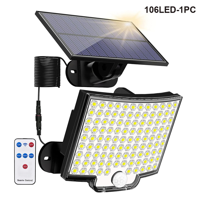 Refletor luz com placa solar