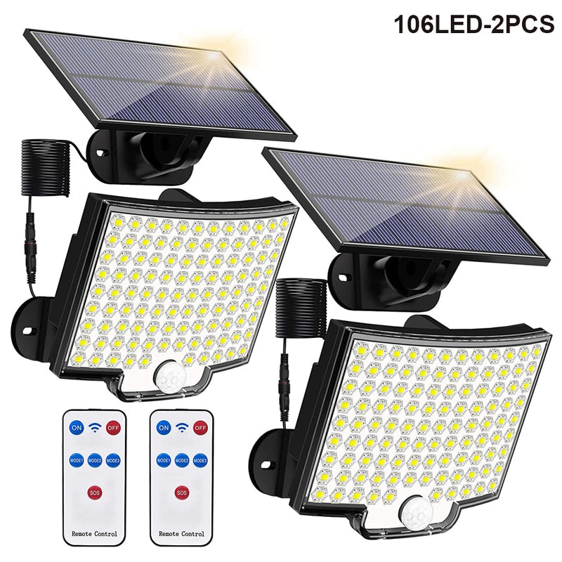 Refletor luz com placa solar