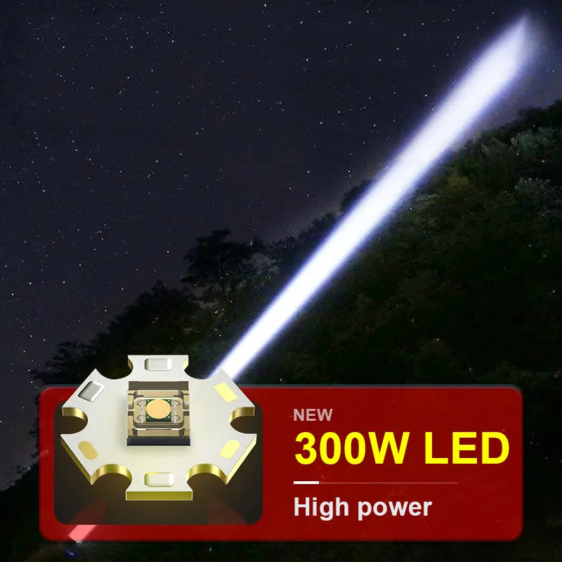 Lanterna  tática led usb recarregável tocha luz de alta potência