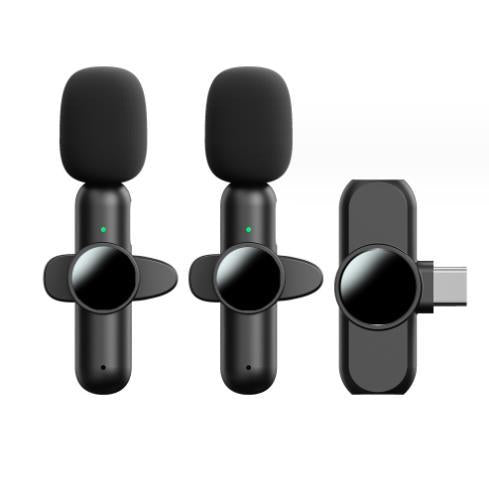 Microfone de Lapela Sem Fio Compatível com IPhone e Android