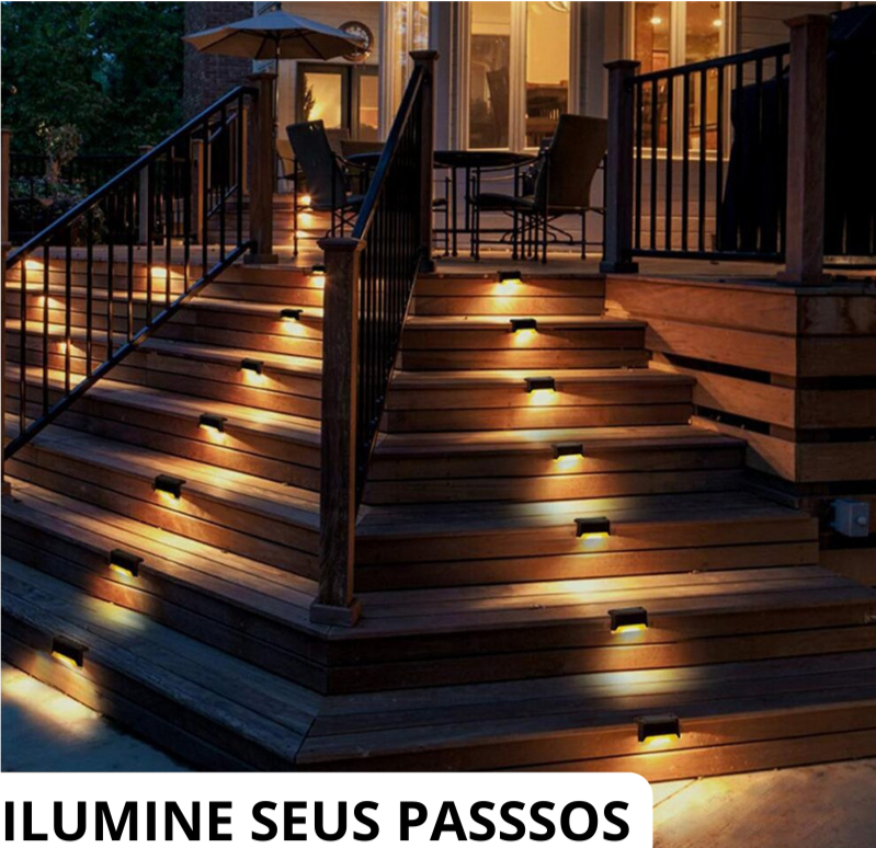 - Luminária Solar_Deck Para Jardim