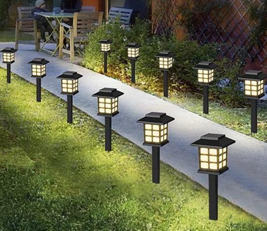 Luz Solar Led efeito poste oriental