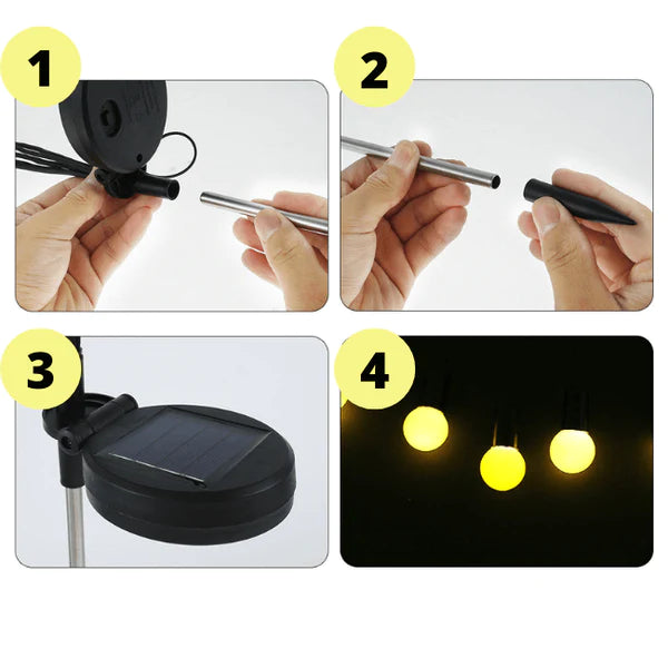 Luz Solar de Led Efeito Vagalume - LumiGarden