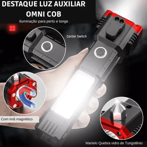Lanterna Tática Indestrutível 4 em 1 - Ultra Potência + FRETE GRÁTIS