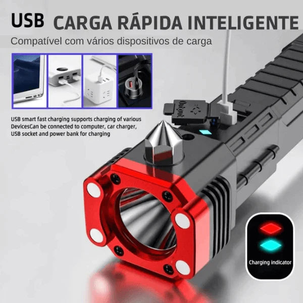 Lanterna Tática Indestrutível 4 em 1 - Ultra Potência + FRETE GRÁTIS