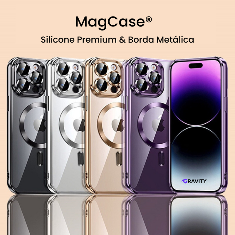 MagCase® | Silicone Premium & Borda Metálica