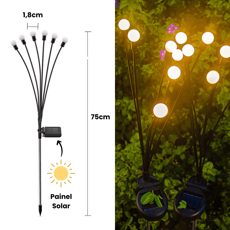 Luz Solar de Led Efeito Vagalume - LumiGarden