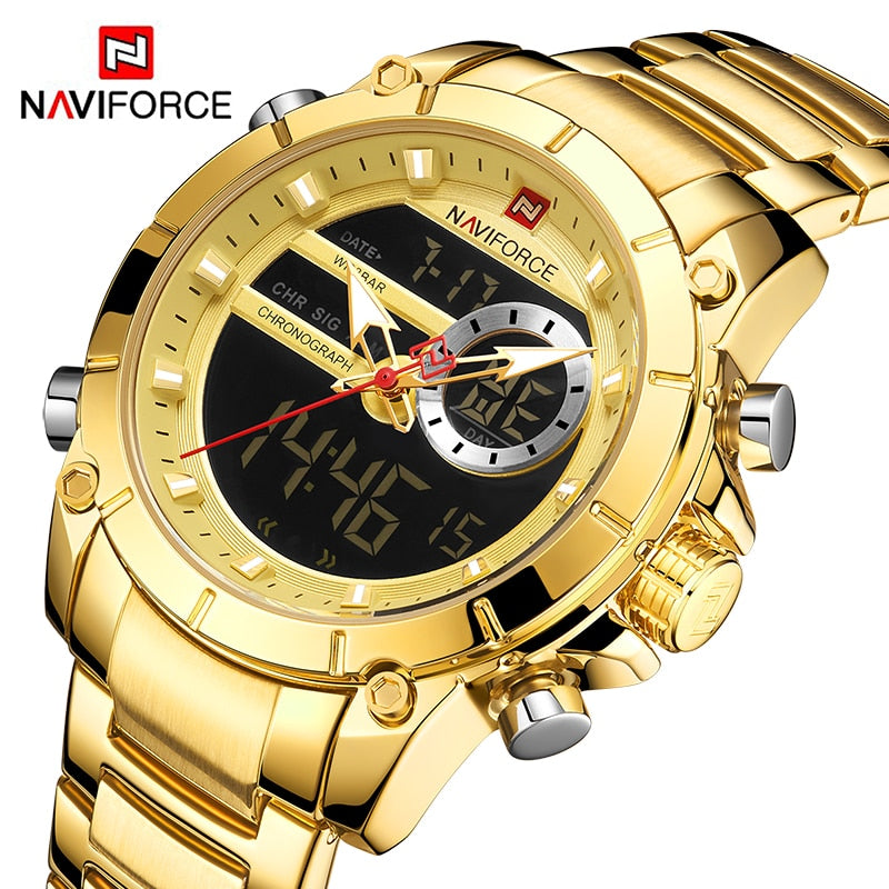 Relógio Esportivo Masculino Original NAVIFORCE -Militar Luxo