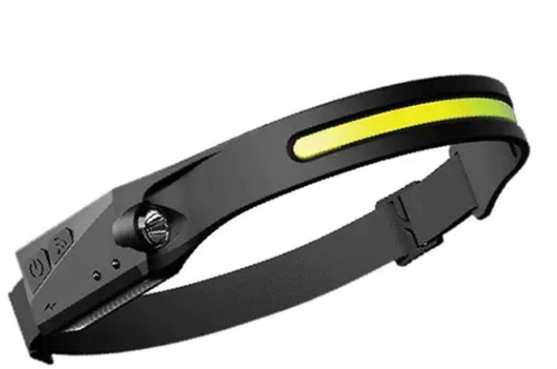 Lanterna de Cabeça LED Recarregável USB com Sensor