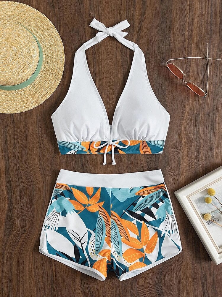 LULU-Conjunto Biquíni e Short Flor & Sol