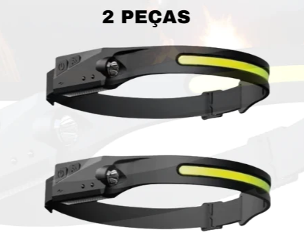 Lanterna de Cabeça LED Recarregável USB com Sensor