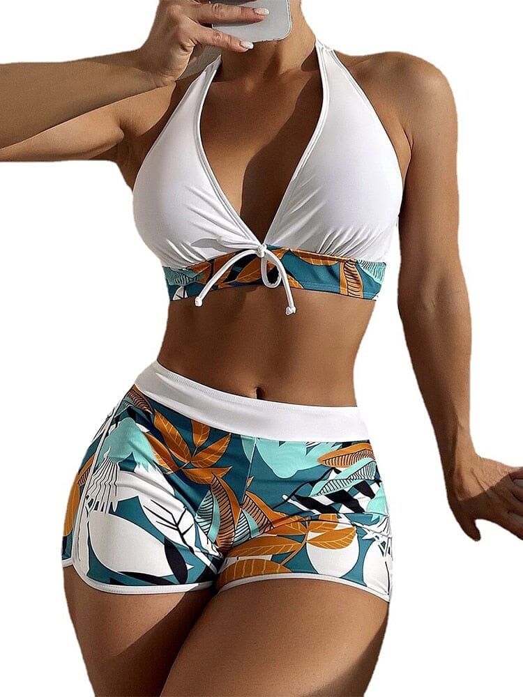 LULU-Conjunto Biquíni e Short Flor & Sol