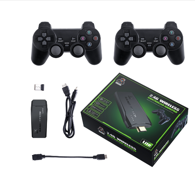 HF Vídeo Game Stick 4K - 15000 Jogos Retro do PS1, Super Nintendo, Atari e outros...
